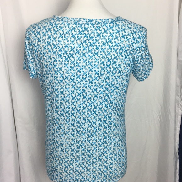 Talbots Multi-Colored floral Tee  Size SP - Picture 3 of 8